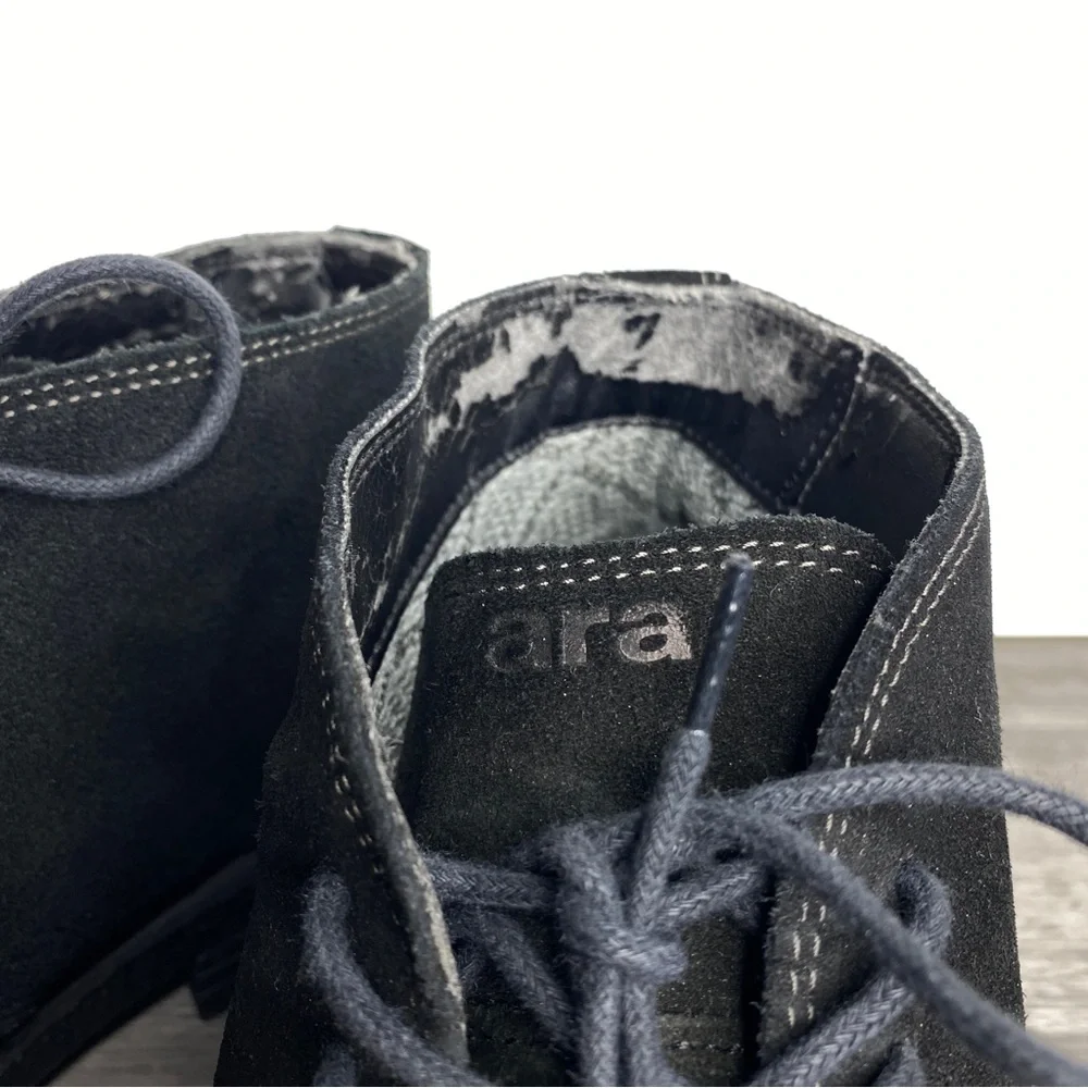 Men’s ara Made in Italy Goretex Lace Up Chukka Boot Black Size 40 / US 7